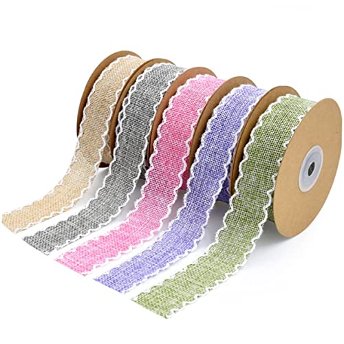 LIFKOME Yards Leinenband Lila Wellenförmiges Geschenkband Für DIY Blumenverpackung Und Festtagsdekoration Für Partys Und Home Office Hochwertiges Verpackungszubehör von LIFKOME