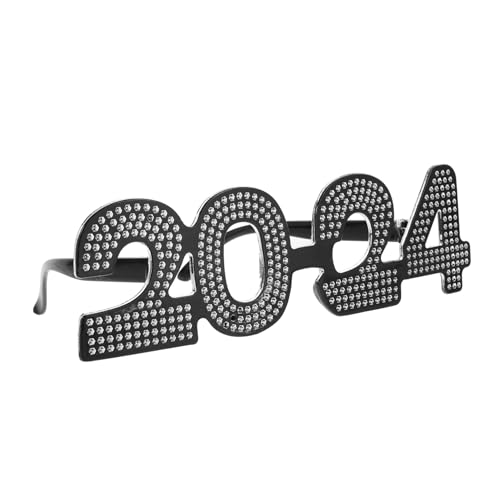 LIFKOME Year Party Brille Schwarz Sprühlack Glitzer Lustige Eyewear für Festival Kindergeburtstag Firmenfeier Partyzubehör LIFKOME Year Party Brille Schwarz Sprühlack Glitzer Lustige Eyewear für Festival Kindergeburtstag Firmenfeier Partyzubehör von LIFKOME
