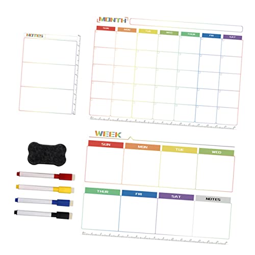 LIGHTAOTAO 1 Satz Magnetisches Planungsboard Set Abwischbarer Monats und Wochenplaner für Kühlschrank Flexibles Zeitmanagement Farbstift und Radiergummi zur Organisation Ihres Alltags von LIGHTAOTAO