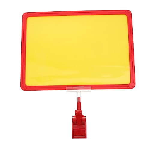 LIGHTAOTAO 1 Satz Preisetiketten Board mit Clip Supermarkt Preisdisplay Doppelseitig für Geschäfte und Einkaufszentren Praktischer Preisaufsteller Roter für Einfache Handhabung und von LIGHTAOTAO