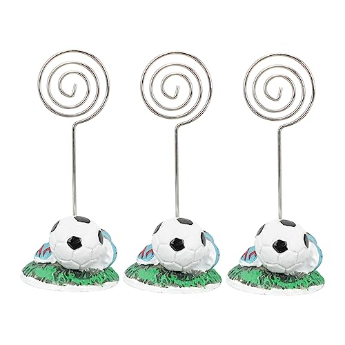 LIGHTAOTAO 1 Satz Teiliges Tischkartenhalter Im Fußball Design Platzkartenständer Memo Clip Für Hochzeiten Partys Feiern Und Restaurants Stabile Fotohalter Und Notizenständer 3 Stück von LIGHTAOTAO