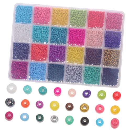 LIGHTAOTAO 1 Schachtel Farben Glasperlen für DIY Armbänder und für Bastelprojekte Schmuckherstellung Leicht und Tragbar für und Dekoration von LIGHTAOTAO