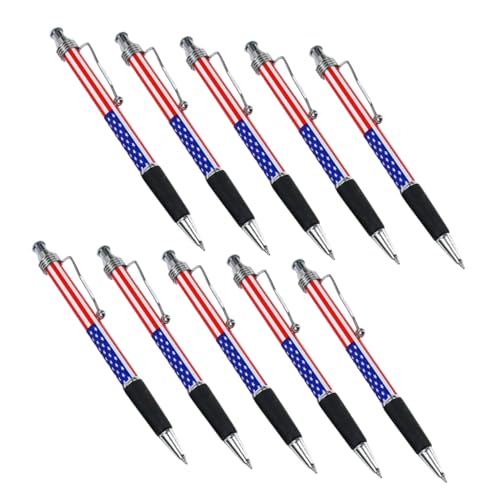 LIGHTAOTAO 10 Stück Patriotic Kugelschreiber mit Us Flagge Retractable Ballpoint Pens für Unabhängigkeitstag Schule und Büro Glattes Ergonomisches Design Souvenir und Partygeschenk LIGHTAOTAO 10 Stück Patriotic Kugelschreiber mit Us Flagge Retractable Ballpoint Pens für Unabhängigkeitstag Schule und Büro Glattes Ergonomisches Design Souvenir und Partygeschenk von LIGHTAOTAO