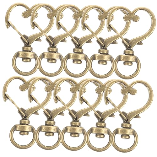 LIGHTAOTAO 10 Stück Teiliges Herzform Schlüsselanhänger aus Legierungsverschluss Vintage Karabinerhaken zum Einfachen Öffnen und Schließen für DIY Schlüsselringe Anhängerschlaufen und LIGHTAOTAO 10 Stück Teiliges Herzform Schlüsselanhänger aus Legierungsverschluss Vintage Karabinerhaken zum Einfachen Öffnen und Schließen für DIY Schlüsselringe Anhängerschlaufen und von LIGHTAOTAO