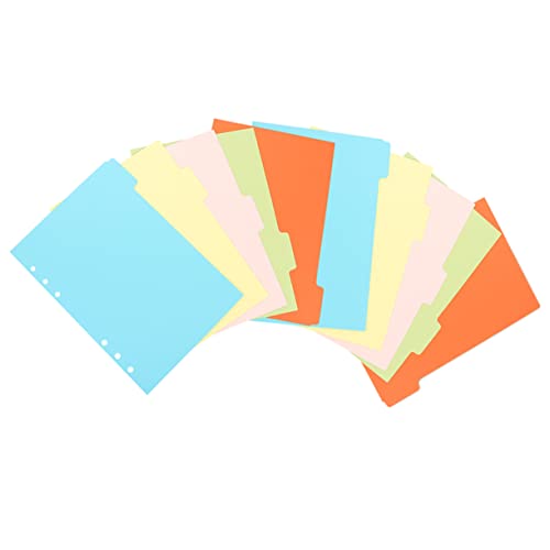 LIGHTAOTAO 10 Stück Teiliges Set Farbige Trennblätter mit Tabs für Ringordner für Notizen Präsentationen und Organisation Robuste und Tragbare Trennsysteme für Einfache Identifikation von LIGHTAOTAO