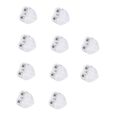 LIGHTAOTAO 10 Stück Teiliges Transparente Silikon herz ohrstöpsel Ohrschmuck DIY Anhänger Schmuckzubehör Bequem Modisch Geeignet für Partys Alltag Valentinstag von LIGHTAOTAO