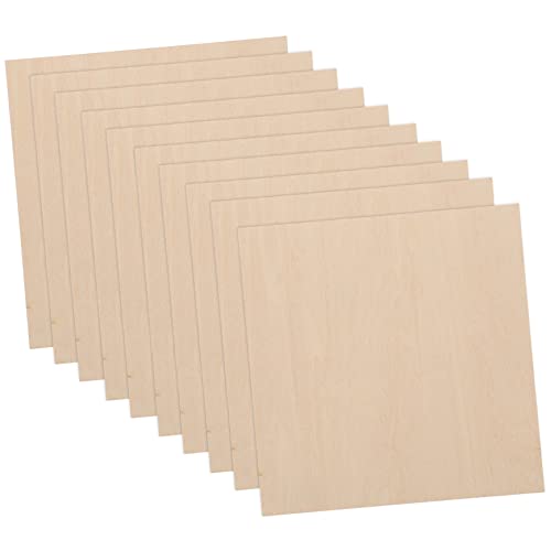 LIGHTAOTAO 10 Stück Unbehandelte Holzplatten für DIY Bastelprojekte für Modellbau Malerei und Holzverzierungen für Kreative Handarbeiten mit Familie und Freunden von LIGHTAOTAO