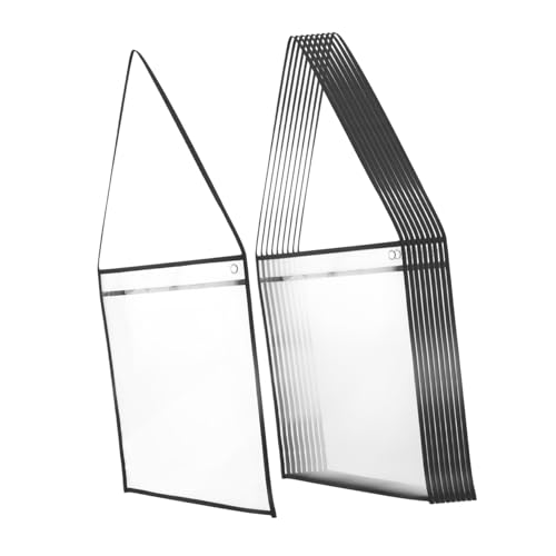 LIGHTAOTAO 10 Stück Wiederverwendbare Kunststoffhüllen mit Aufhängegurt Transparente Abwischbare Dokumentenhalter für Vielseitige Anwendungen für Arbeitsaufträge Schulunterlagen und von LIGHTAOTAO