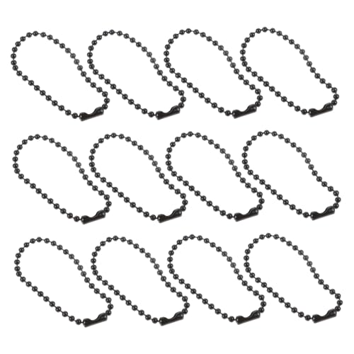 LIGHTAOTAO 100 Stück Metall Kugelkette DIY Schmuckkette Schwarze Bead Chains Verstellbare Strapazierfähig für Taschen Anhänger und Basteln von LIGHTAOTAO