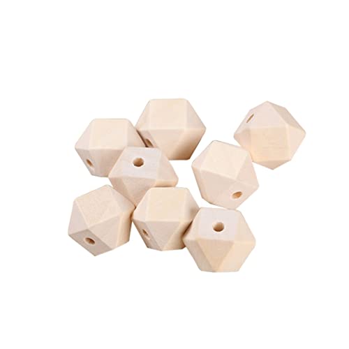 LIGHTAOTAO 100 Stück Naturfarbene Achteckige Holzperlen Unbehandelte DIY Spacer Perlen für Schmuckherstellung Bastelperlen Kunsthandwerk von LIGHTAOTAO