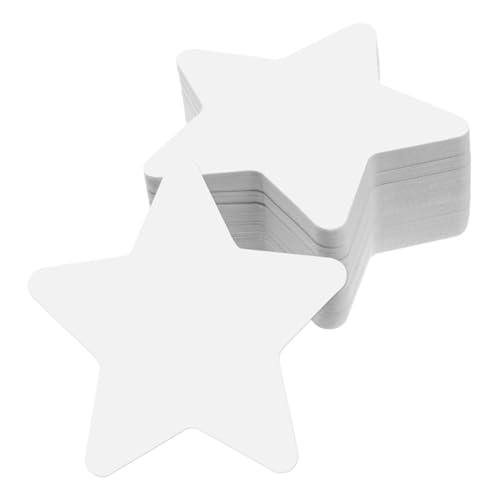 LIGHTAOTAO 100 Stück Weiße Ausschnitte Langlebig Vielseitig für Klassenzimmer Büro Pinnwand Dekoration DIY Bastelprojekte Mini Sternform Cutouts von LIGHTAOTAO
