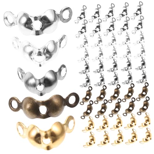 LIGHTAOTAO 1000Stücke Schmuckverschluss Clips für DIY Armbänder und Halsketten Crimp Perlenabdeckungen Metall Weißgold und Gunmetal LIGHTAOTAO 1000Stücke Schmuckverschluss Clips für DIY Armbänder und Halsketten Crimp Perlenabdeckungen Metall Weißgold und Gunmetal von LIGHTAOTAO