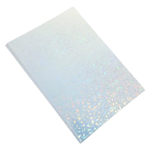 LIGHTAOTAO 10Blätter Vinyl Aufkleberpapier Holografisches Selbstklebendes Druckpapier für Tintenstrahldrucker Vielseitig Einsetzbar für DIY Etiketten Scrapbooking und Kunstprojekte von LIGHTAOTAO
