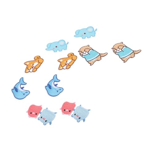 LIGHTAOTAO 10Stücke Cartoon Tier Stickerei Patches Selbstklebende Applikationen für DIY Kleidung Taschen Hüte Schuhe Dekorative Reparaturflicken für Wäschelöcher und Bastelprojekte von LIGHTAOTAO
