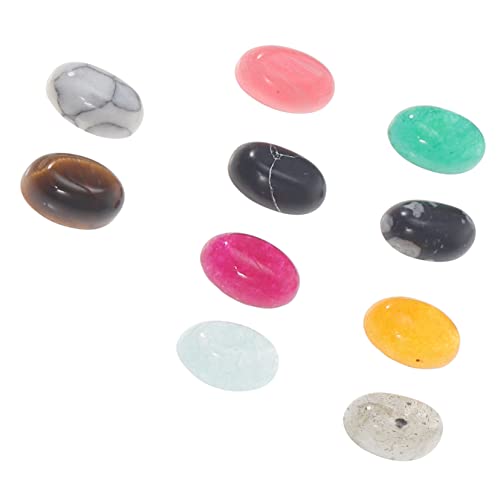LIGHTAOTAO 10Stücke Naturkabochons Steine DIY Schmuckmaterialien Flache Basis für Schmuckherstellung und Dekoration für Armbänder und Fotografie Requisiten LIGHTAOTAO 10Stücke Naturkabochons Steine DIY Schmuckmaterialien Flache Basis für Schmuckherstellung und Dekoration für Armbänder und Fotografie Requisiten von LIGHTAOTAO