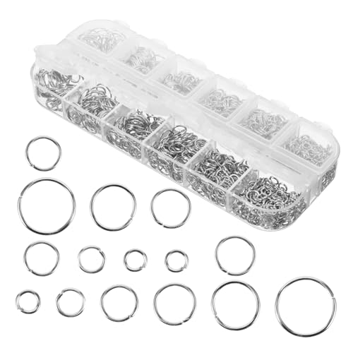 LIGHTAOTAO 1200 Stück Metall Öffnungsringe DIY Sprungringe Schmuck Zubehör für Armband Halskette Schlüsselanhänger und Mehr für Kreative Bastelprojekte LIGHTAOTAO 1200 Stück Metall Öffnungsringe DIY Sprungringe Schmuck Zubehör für Armband Halskette Schlüsselanhänger und Mehr für Kreative Bastelprojekte von LIGHTAOTAO