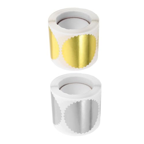 LIGHTAOTAO 2 Rollen Schablonenaufkleber Zertifikatsaufkleber Medaillenaufkleber Siegelaufkleber Abschlusszertifikatszubehör Prägesiegelaufkleber Medaillenaufkleber Pergaminpapierbasis von LIGHTAOTAO
