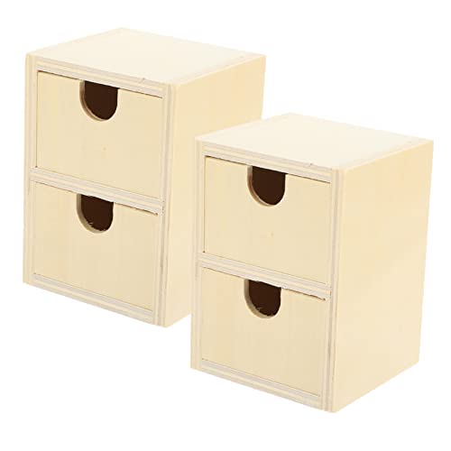 LIGHTAOTAO 2 Stck Unbemalte Holzschubladen für DIY Projekte Kleine Lagige Holzschubladen für Kreativität und von LIGHTAOTAO