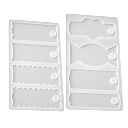 LIGHTAOTAO 2 Stück Teiliges Silikonform für Namensschild Anhänger Robuste DIY Gießform Langlebigem Widerstandsfähigem Material für Kreative Epoxidharz Bastelprojekte und Namensschilder von LIGHTAOTAO
