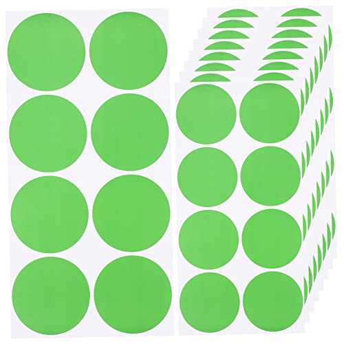 LIGHTAOTAO 20 Blatt Runde Farbige Aufkleber Selbstklebende Sticker für Markierung und Organisation PVC Wasserfest Beschreibbar für Büro und Zuhause von LIGHTAOTAO