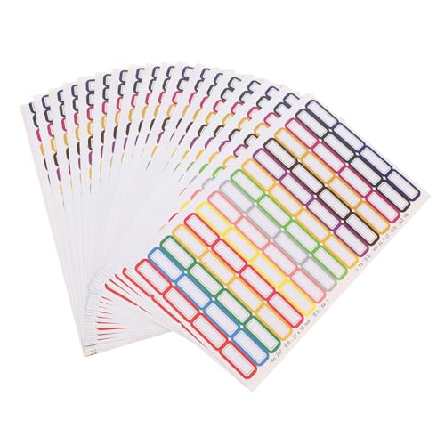 LIGHTAOTAO 20 Blatt Selbstklebende Namensetiketten Wasserfest Wiederverwendbar Farben Beschriftbare Aufkleber für Babyflaschen Aufbewahrungsboxen Einmachgläser und Ordner zur Einfachen von LIGHTAOTAO