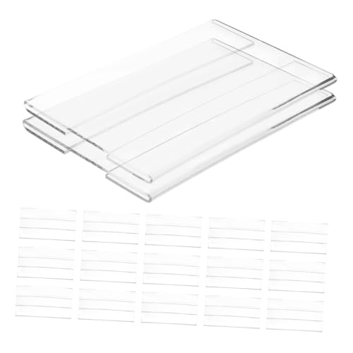 LIGHTAOTAO 20 Stück Acryl Preisschildhalter Robuste Etikettenhalter für Supermärkte Verkaufsstände und Einzelhandel Platzsparendes Design Wandmontierbar Langlebig von LIGHTAOTAO