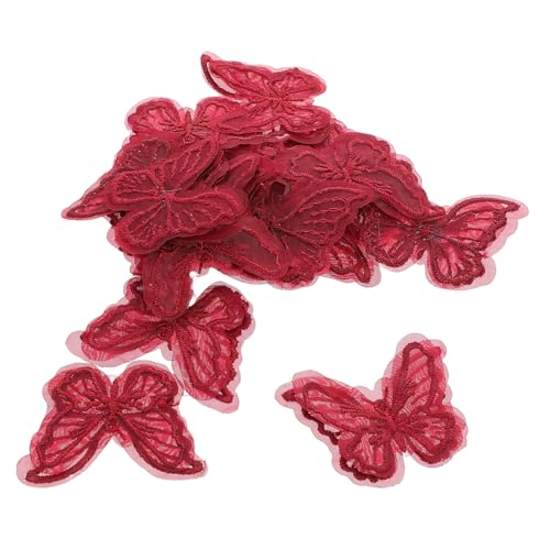 LIGHTAOTAO 20 Stück Bestickter Spitzenschmetterling Spitzenanwendung für das Nähen Spitzenapplikation Spitze gestickte Schmetterlingsflecken bestickte Aufnäher mit Schmetterlingen rot LIGHTAOTAO 20 Stück Bestickter Spitzenschmetterling Spitzenanwendung für das Nähen Spitzenapplikation Spitze gestickte Schmetterlingsflecken bestickte Aufnäher mit Schmetterlingen rot von LIGHTAOTAO