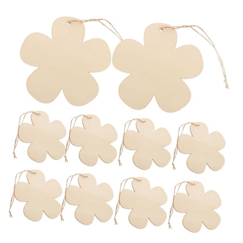 LIGHTAOTAO 20 Stück Diy Holzblumen Ausschnitte Natürlichem Holz für Kreative Bastelprojekte zum Malen und Dekorieren von LIGHTAOTAO