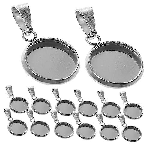 LIGHTAOTAO 20Stücke Anhänger Zubehör Runde Schmucktrays mit Cabochon Basen für DIY für Personalisierte Schmuckherstellung Silberfarben LIGHTAOTAO 20Stücke Anhänger Zubehör Runde Schmucktrays mit Cabochon Basen für DIY für Personalisierte Schmuckherstellung Silberfarben von LIGHTAOTAO