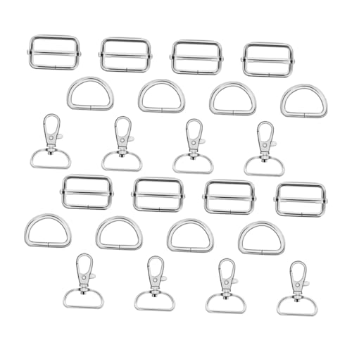 LIGHTAOTAO 24 Stück Schlüsselanhänger Aus Metall Metallfeder-d-ringe D-ring-karabinerhaken D-ring-metallschnalle Schlüsselbundclips Schlüsselanhänger-clips Aus Metall Silber Eisen von LIGHTAOTAO