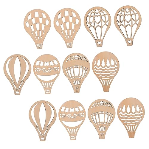 LIGHTAOTAO 24Stücke Heißluftballon Holzplatten DIY Graffiti Holzchips für Wanddekoration für Kinderhandwerk und Gestaltung Geschenkidee für Kleine von LIGHTAOTAO