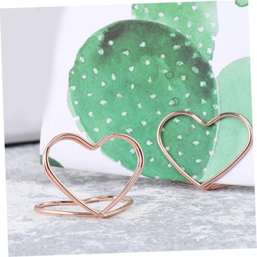 LIGHTAOTAO 25 Stück Herzförmige Metall Kartenhalter für Hochzeiten und Feiern Robuste Platzkartenhalter für Fotos Notizen und Visitenkarten Gold Tischdekoration von LIGHTAOTAO