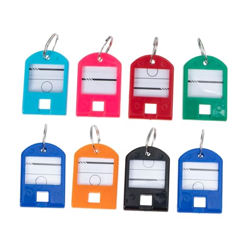 LIGHTAOTAO 25 Stück Teiliges Bunte Kunststoff Schlüsselanhänger Beschriftbar mit Stabilem Schlüsselring Praktische Schlüsselkennzeichnung für Schlüssel Gepäck und Haustierhalsbänder Robust von LIGHTAOTAO