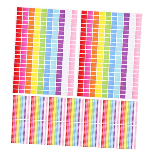 LIGHTAOTAO 25Blatt Rechteckige Farbige Klebeetiketten Selbstklebende Bunte Label Sticker Farben Für Büro Schule Organisation Bastelprojekte Kleidung Nameetiketten von LIGHTAOTAO