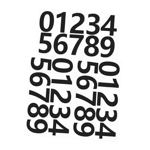 LIGHTAOTAO 3 Sets Digitale Aufkleber Briefkasten Alphabet Aufkleber Zahlenaufkleber Zahlenaufkleber Buchstaben Und Zahlen Mit Selbstklebender Rückseite Plastikzahlen Selbstklebende von LIGHTAOTAO