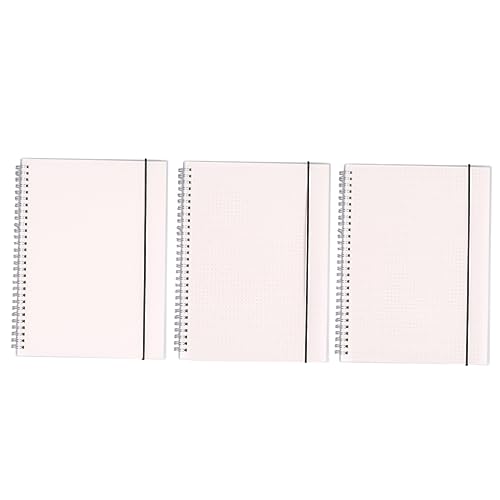 LIGHTAOTAO 3 Stück Spiral Notizbuch Teiliges Notizbuch Leere Punktraster Kariert für Studenten und Reisen Tragbar Vielseitig Einsetzbar als Tagebuch Notizblock und Scrapbook von LIGHTAOTAO