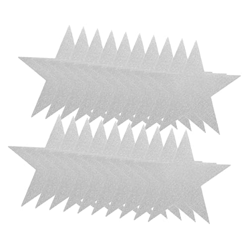 LIGHTAOTAO 30 Stück Teiliges Glitzernde Papier Ausschnitte für DIY Bastelprojekte Zarte Wanddekorationen Silberne Sterne für Kinderzimmer und Klassenzimmer Pinnwand von LIGHTAOTAO
