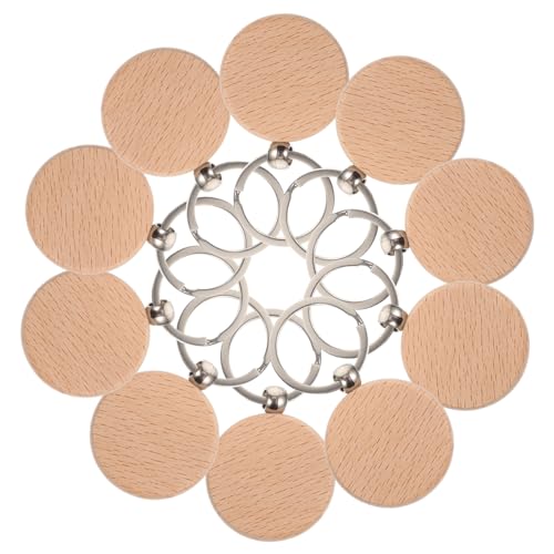 LIGHTAOTAO 30Stücke Holz Schlüsselanhänger DIY Blankschlüsselringe Leere Holzschlüsselhalter für Bastelprojekte für Besondere Anlässe Langlebig und Tragbar von LIGHTAOTAO