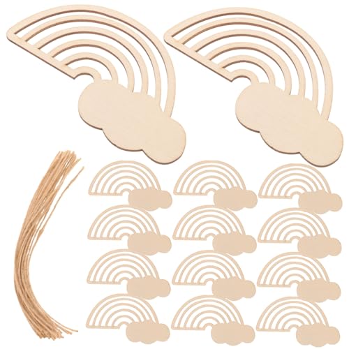 LIGHTAOTAO 30Stücke Unbemalte Holzscheiben für DIY Projekte Natürliche Holzspäne Regenbogenförmige Bastelmaterialien für Wohndekoration und Kinderhandwerk Sicher und Langlebig von LIGHTAOTAO