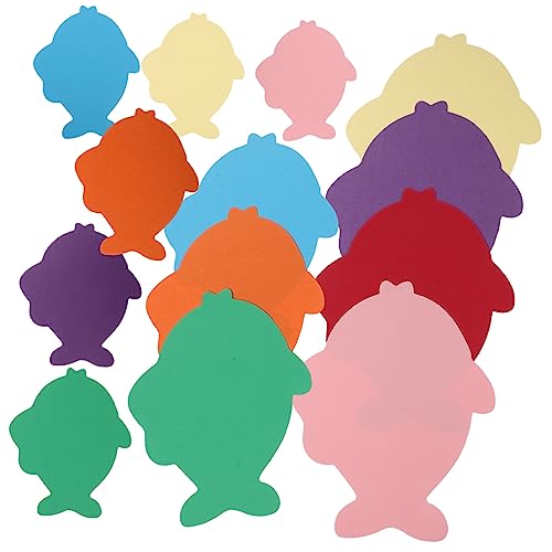 LIGHTAOTAO 35 Stück DIY Fischauschnitte für Klassenzimmerdekoration Bastelprojekte und Kreative Gestaltung für Bulletin Boards Farben pro Farbe von LIGHTAOTAO