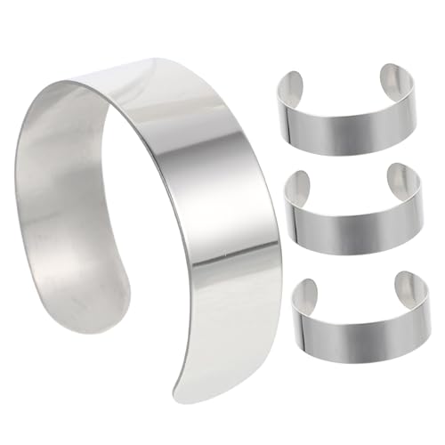 LIGHTAOTAO 4 Stück Teiliges Edelstahl Armband Innenkern Gebogenes Blank Armband für DIY Schmuckherstellung Gravierbar und Langlebig Geeignet für Individuelle Lederarmbänder und Manschetten LIGHTAOTAO 4 Stück Teiliges Edelstahl Armband Innenkern Gebogenes Blank Armband für DIY Schmuckherstellung Gravierbar und Langlebig Geeignet für Individuelle Lederarmbänder und Manschetten von LIGHTAOTAO
