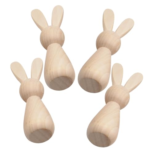 LIGHTAOTAO 4 Stück Teiliges Holzhasen zum Bemalen Leichte DIY Holzpuppen mit Robuster Verarbeitung Unvollendete Holzfiguren für Kreative Graffiti und Individuelle Dekoration LIGHTAOTAO 4 Stück Teiliges Holzhasen zum Bemalen Leichte DIY Holzpuppen mit Robuster Verarbeitung Unvollendete Holzfiguren für Kreative Graffiti und Individuelle Dekoration von LIGHTAOTAO