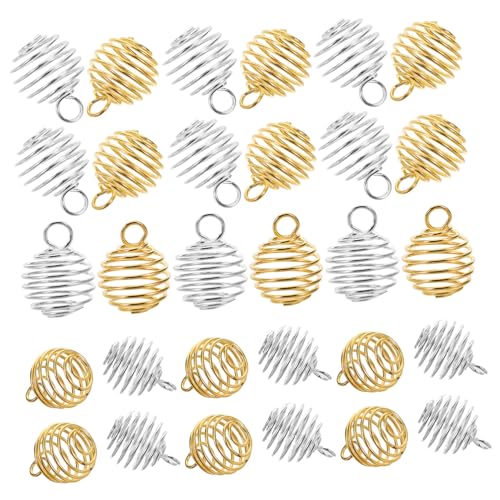LIGHTAOTAO 40 Stück Schmuckanhänger für Schmuckherstellung Hohlkugel Anhänger mit Verbindungsschleife für Armbänder und Ohrringe Leichte Trendige Laternenform Gold und Silber Vielseitig LIGHTAOTAO 40 Stück Schmuckanhänger für Schmuckherstellung Hohlkugel Anhänger mit Verbindungsschleife für Armbänder und Ohrringe Leichte Trendige Laternenform Gold und Silber Vielseitig von LIGHTAOTAO