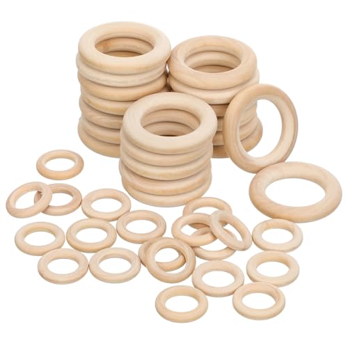 LIGHTAOTAO 40 Stück Schmuckzubehör Makramee-zubehör Bastelringe in Loser Schüttung Makramee-ring Ring Zum Selbermachen Ringe Für Schmuckherstellung Diy-ring Holz Beige LIGHTAOTAO 40 Stück Schmuckzubehör Makramee-zubehör Bastelringe in Loser Schüttung Makramee-ring Ring Zum Selbermachen Ringe Für Schmuckherstellung Diy-ring Holz Beige von LIGHTAOTAO
