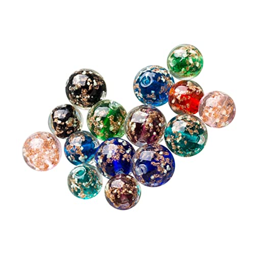 LIGHTAOTAO 40Stücke Leuchtende Lampwork Glasperlen DIY Kugelperlen für Schmuckherstellung Fluoreszierende Glasperlen für Armbänder und Bastelprojekte von LIGHTAOTAO