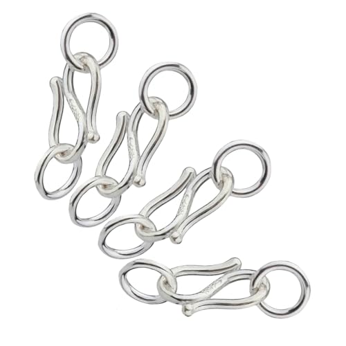 LIGHTAOTAO 5 Stück S Haken Verschlüsse aus Sterling Silber für Armbänder und Halsketten DIY Schmuckverbinder mit Doppelringen zum Basteln und Reparieren von Schmuckstücken LIGHTAOTAO 5 Stück S Haken Verschlüsse aus Sterling Silber für Armbänder und Halsketten DIY Schmuckverbinder mit Doppelringen zum Basteln und Reparieren von Schmuckstücken von LIGHTAOTAO