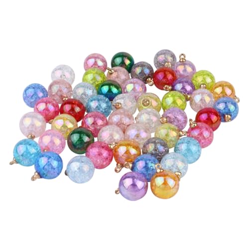 LIGHTAOTAO 50 Stück Acrylperlen Pendants für DIY Schmuckherstellung Bunte Transparente Perlen für Armbänder und Bastelprojekte für Dekorationen von LIGHTAOTAO