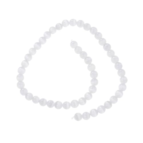LIGHTAOTAO 50 Stück Natürliche Katzenaugen Edelsteinperlen Strang Runde Weiße Perlen zum Auffädeln für Armband Schmuckzubehör Glatt Poliert und Angenehm zu Tragen Unisex Schmuck DIY LIGHTAOTAO 50 Stück Natürliche Katzenaugen Edelsteinperlen Strang Runde Weiße Perlen zum Auffädeln für Armband Schmuckzubehör Glatt Poliert und Angenehm zu Tragen Unisex Schmuck DIY von LIGHTAOTAO