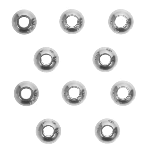 LIGHTAOTAO 50 Stück Spacer Perlen Runde DIY Schmuckperlen für Armbänder und Langlebig und Rostfrei ca Bastelzubehör für Kreative Projekte von LIGHTAOTAO