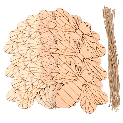 LIGHTAOTAO 50Sätze Bienenform Holzscheiben DIY Holzchips für Unvollendete Holzausschnitte Leicht zu Bemalen Bastelprojekte und Partys Dekoration für Zuhause und Büro LIGHTAOTAO 50Sätze Bienenform Holzscheiben DIY Holzchips für Unvollendete Holzausschnitte Leicht zu Bemalen Bastelprojekte und Partys Dekoration für Zuhause und Büro von LIGHTAOTAO